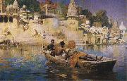 Edwin Lord Weeks, The Last Voyage-A Souvenir of the Ganges, Benares.